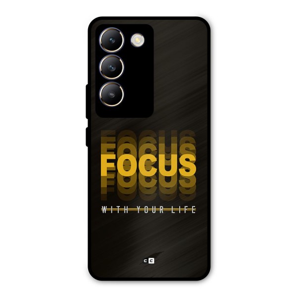 Focus Life Metal Back Case for Vivo T3 5G