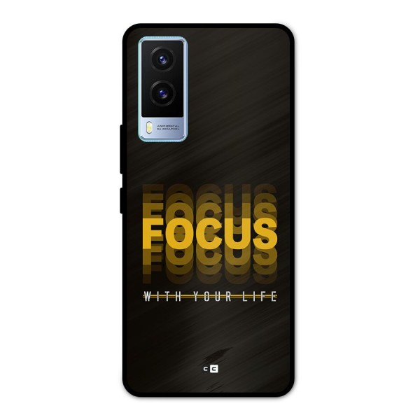 Focus Life Metal Back Case for Vivo V21e 5G