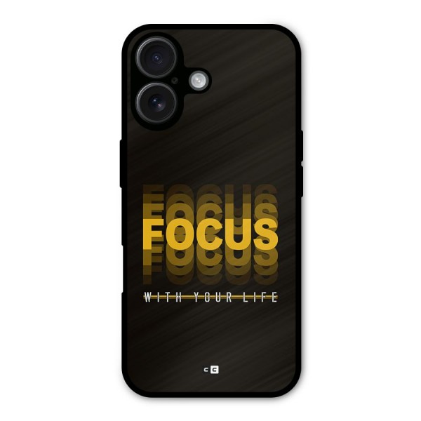 Focus Life Metal Back Case for iPhone 16