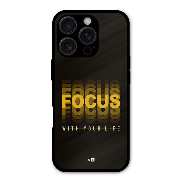 Focus Life Metal Back Case for iPhone 16 Pro