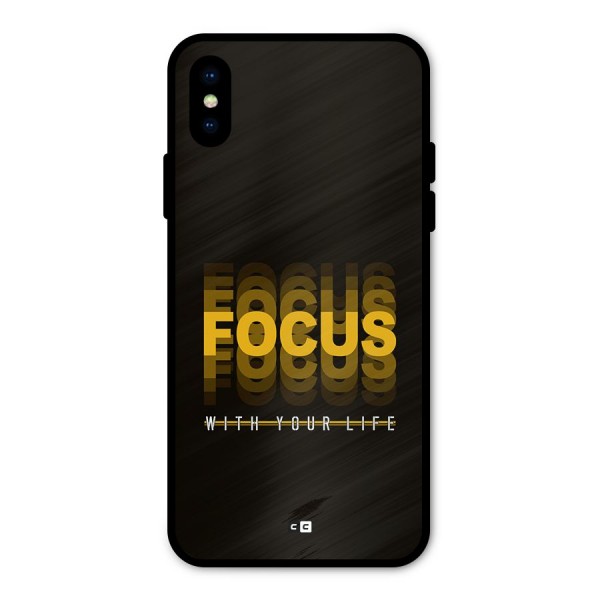 Focus Life Metal Back Case for iPhone XS