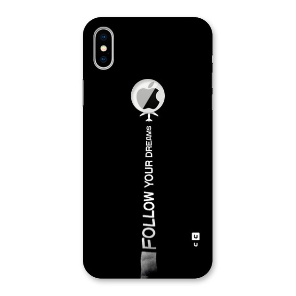 Follow Your Dream Back Case for iPhone XS Logo Cut