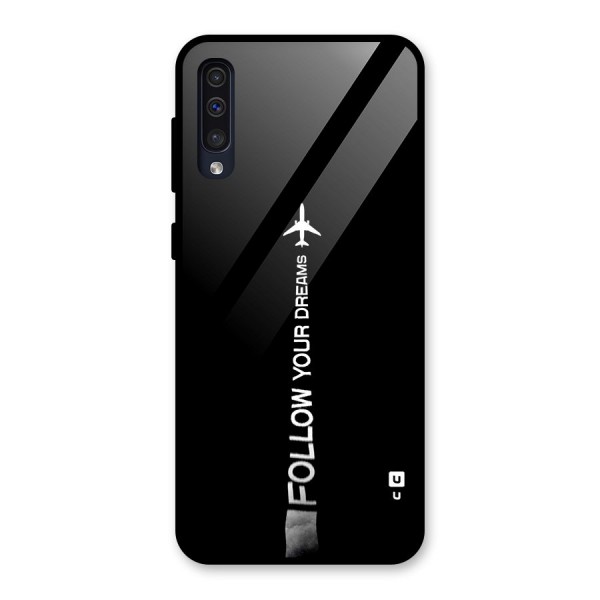 Follow Your Dream Glass Back Case for Galaxy A50s