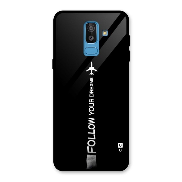 Follow Your Dream Glass Back Case for Galaxy J8