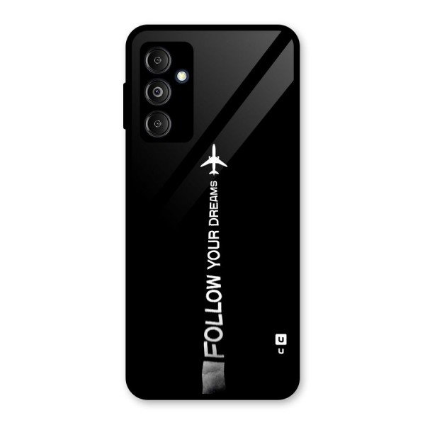 Follow Your Dream Glass Back Case for Galaxy M14 5G