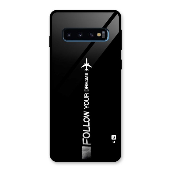 Follow Your Dream Glass Back Case for Galaxy S10