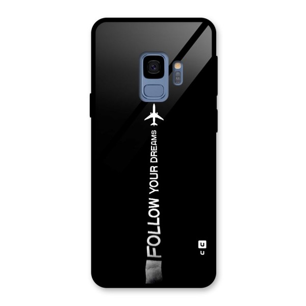 Follow Your Dream Glass Back Case for Galaxy S9