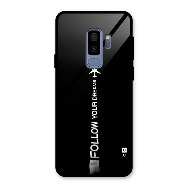 Follow Your Dream Glass Back Case for Galaxy S9 Plus