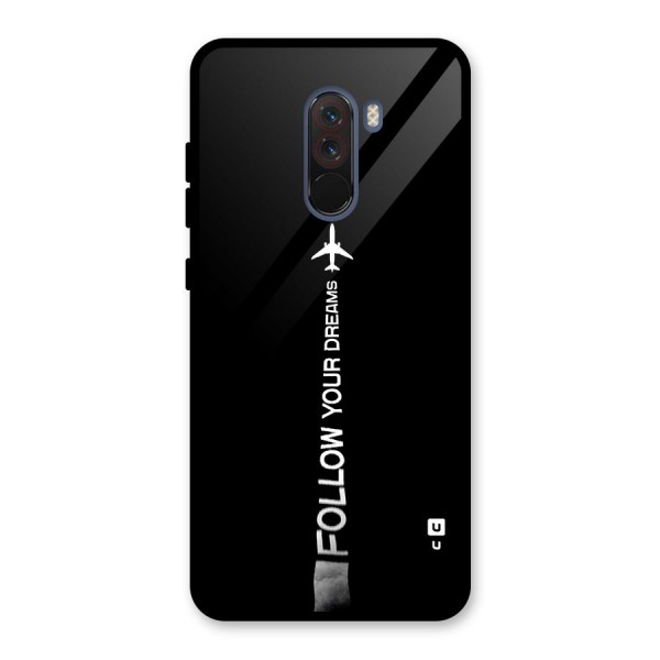 Follow Your Dream Glass Back Case for Poco F1