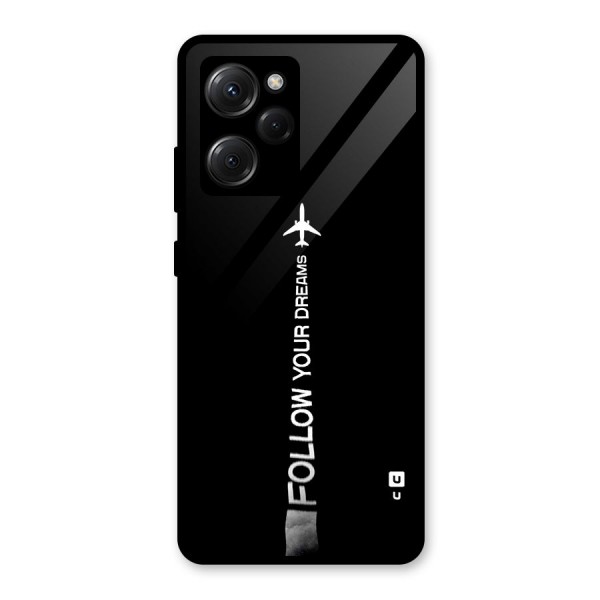 Follow Your Dream Glass Back Case for Poco X5 Pro