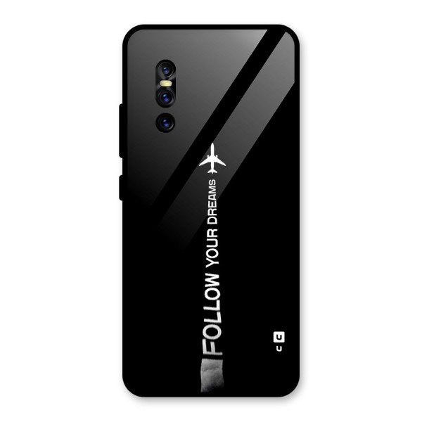 Follow Your Dream Glass Back Case for Vivo V15 Pro