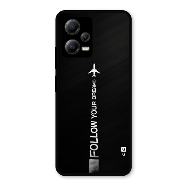 Follow Your Dream Metal Back Case for Poco X5