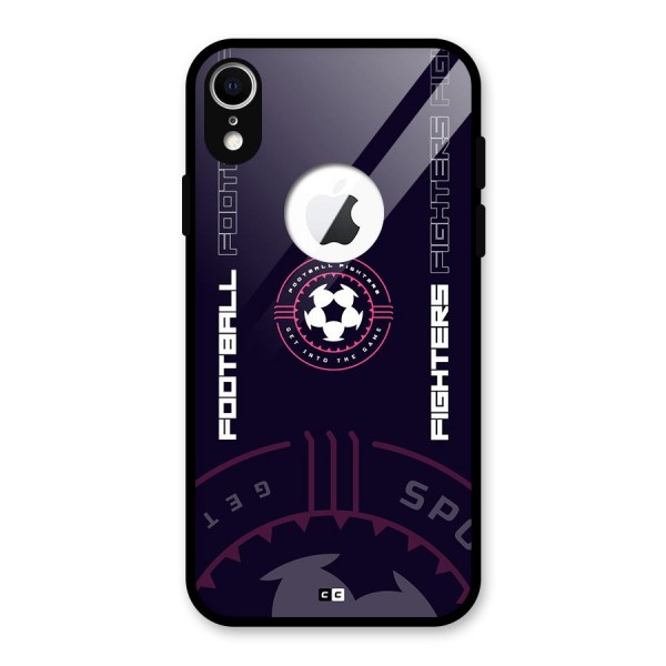 Football Fighters Glass Back Case for iPhone XR Logo Cut