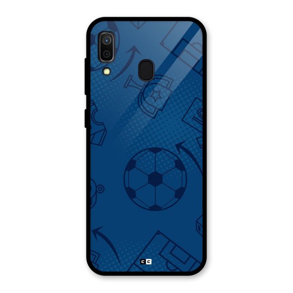 Football Texture Glass Back Case for Galaxy A30