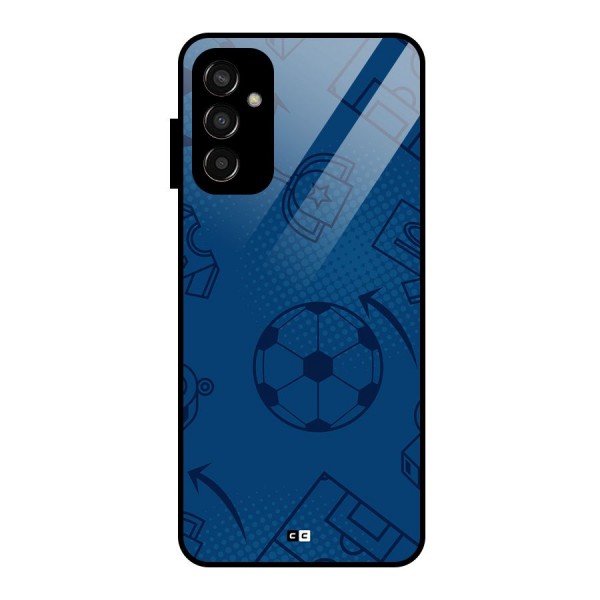 Football Texture Glass Back Case for Galaxy F13