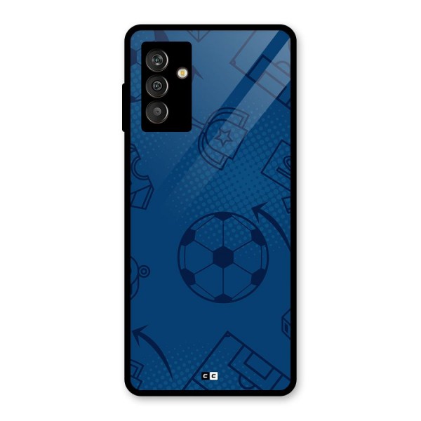 Football Texture Glass Back Case for Galaxy M13