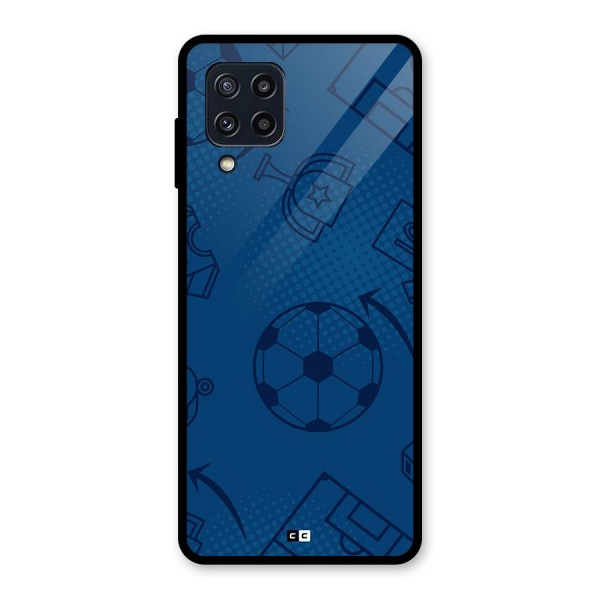 Football Texture Glass Back Case for Galaxy M32