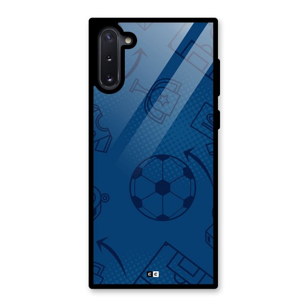 Football Texture Glass Back Case for Galaxy Note 10