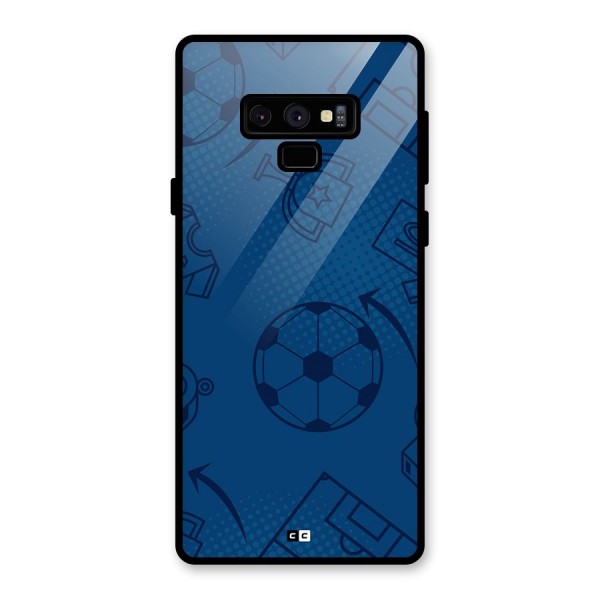 Football Texture Glass Back Case for Galaxy Note 9