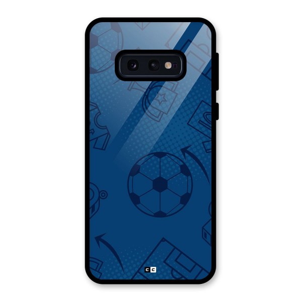 Football Texture Glass Back Case for Galaxy S10e