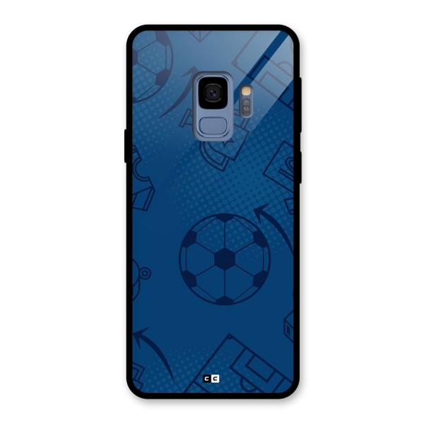 Football Texture Glass Back Case for Galaxy S9