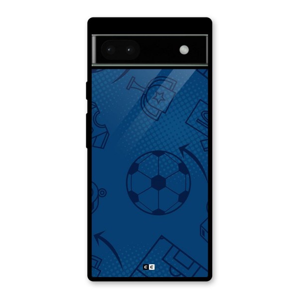 Football Texture Glass Back Case for Google Pixel 6a