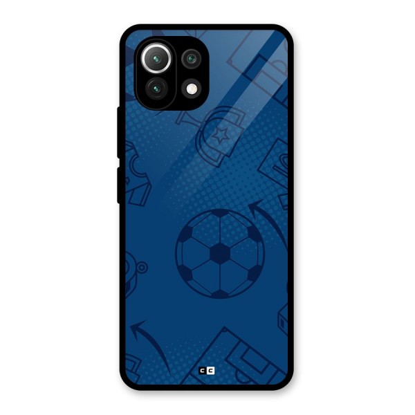 Football Texture Glass Back Case for Mi 11 Lite