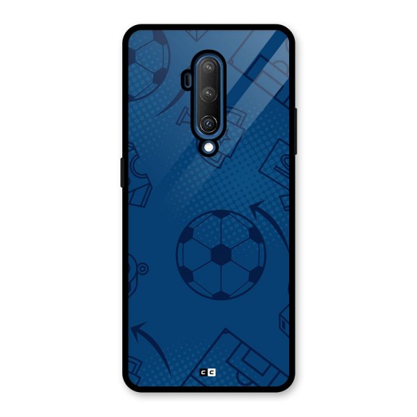 Football Texture Glass Back Case for OnePlus 7T Pro