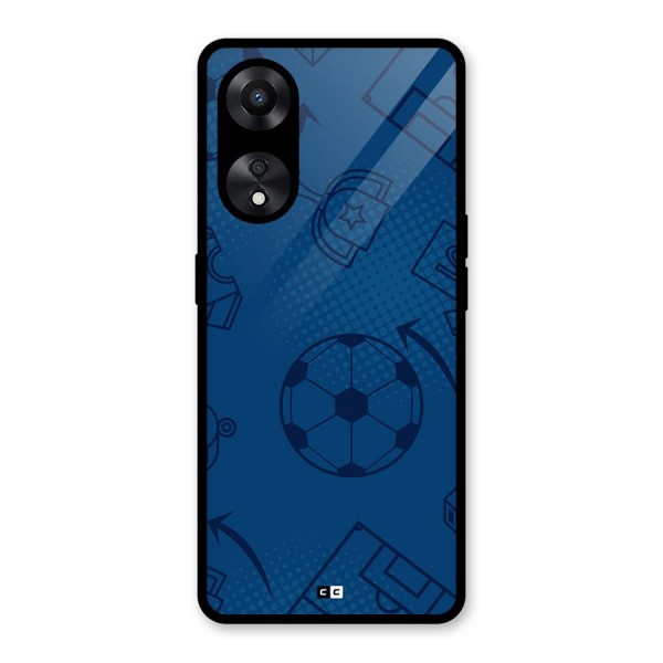 Football Texture Glass Back Case for Oppo A78