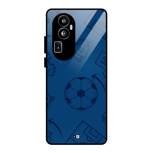 Football Texture Glass Back Case for Oppo Reno10 Pro Plus