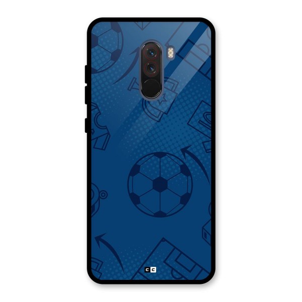 Football Texture Glass Back Case for Poco F1