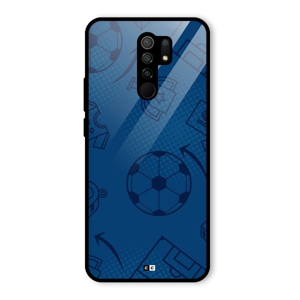 Football Texture Glass Back Case for Poco M2