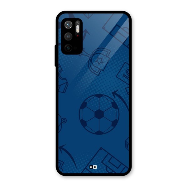 Football Texture Glass Back Case for Poco M3 Pro 5G