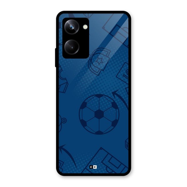 Football Texture Glass Back Case for Realme 10 Pro