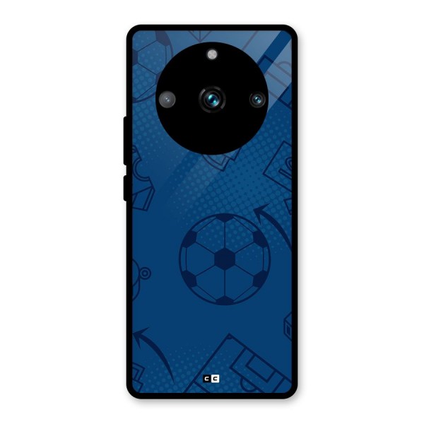 Football Texture Glass Back Case for Realme 11 Pro