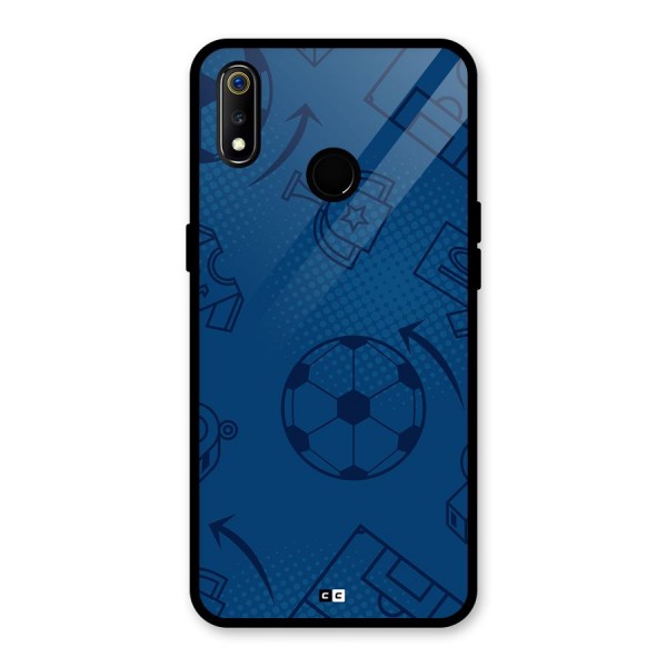 Football Texture Glass Back Case for Realme 3