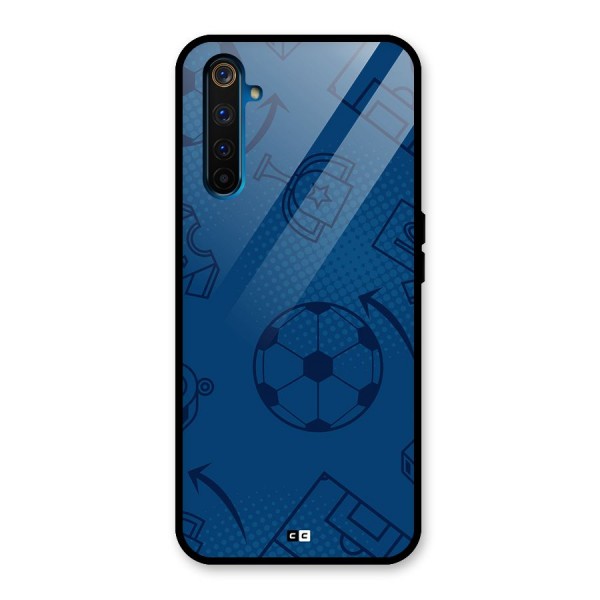 Football Texture Glass Back Case for Realme 6 Pro