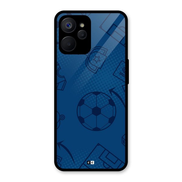 Football Texture Glass Back Case for Realme 9i 5G