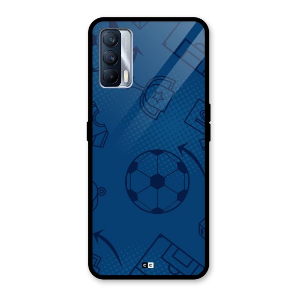 Football Texture Glass Back Case for Realme X7