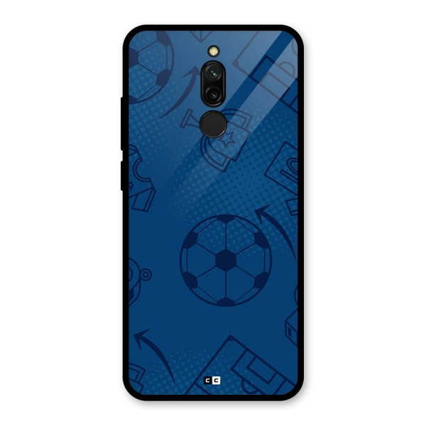 Football Texture Glass Back Case for Redmi 8