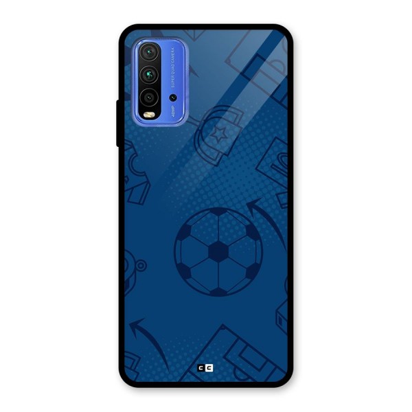 Football Texture Glass Back Case for Redmi 9 Power