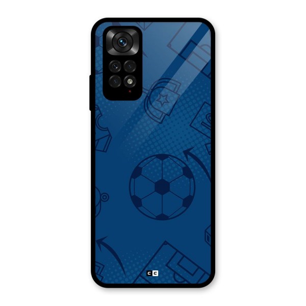 Football Texture Glass Back Case for Redmi Note 11S