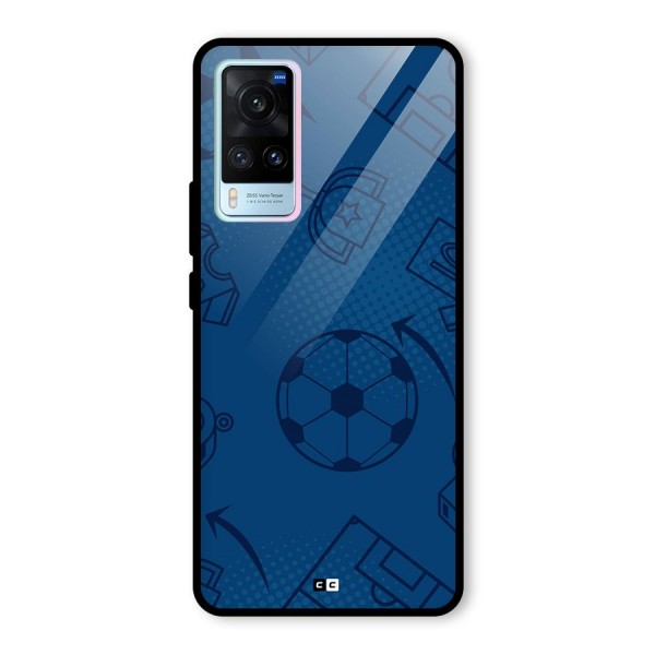 Football Texture Glass Back Case for Vivo X60