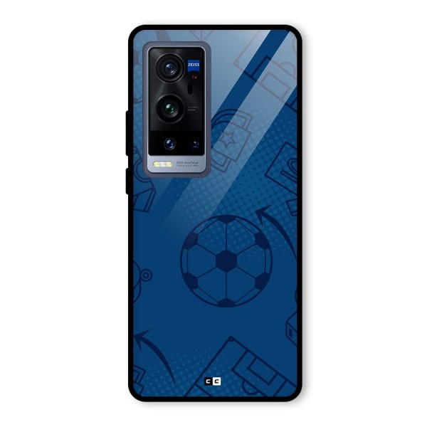 Football Texture Glass Back Case for Vivo X60 Pro Plus