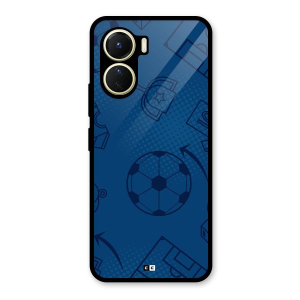 Football Texture Glass Back Case for Vivo Y56