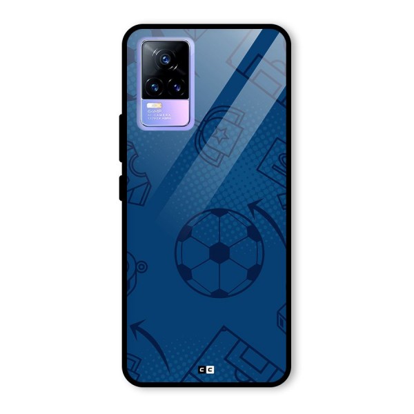 Football Texture Glass Back Case for Vivo Y73