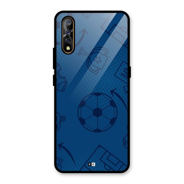 Football Texture Glass Back Case for Vivo Z1x