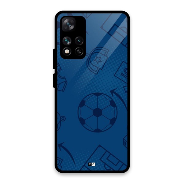 Football Texture Glass Back Case for Xiaomi 11i 5G