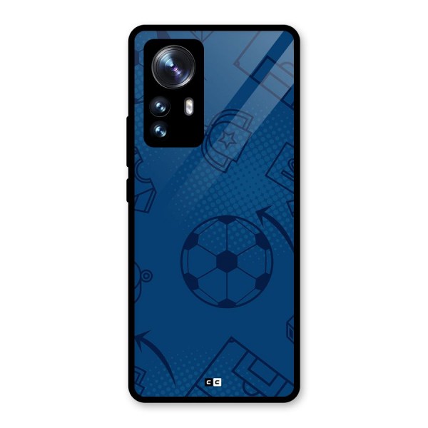 Football Texture Glass Back Case for Xiaomi 12 Pro