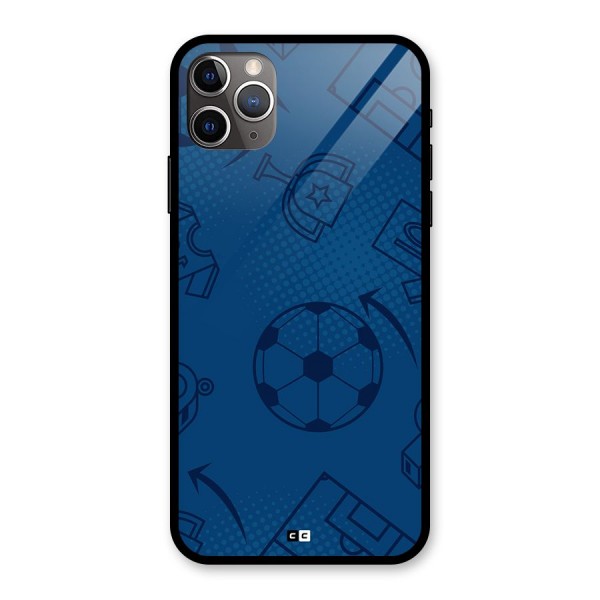 Football Texture Glass Back Case for iPhone 11 Pro Max